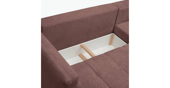 ECKSOFA in Chenille Braun  - Schwarz/Braun, MODERN, Kunststoff/Textil (276/172cm) - Hom`in