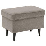 HOCKER Mikrovelours Sandfarben  - Sandfarben/Schwarz, Basics, Holz/Textil (63/43/42cm) - Carryhome