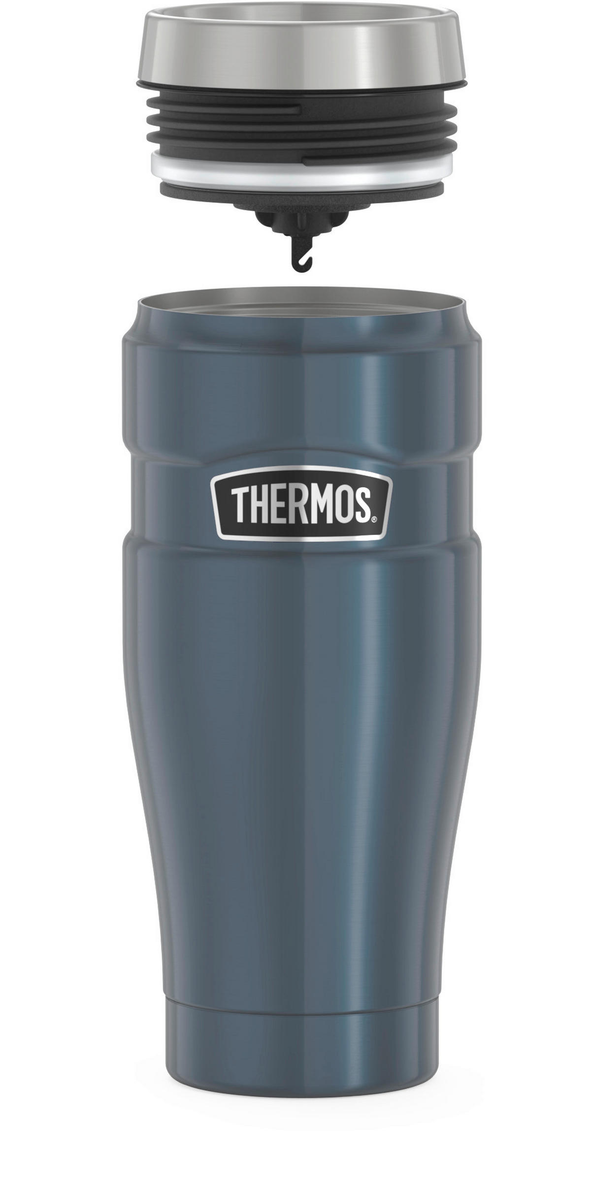 THERMOBECHER Stainless King 0,47 L  - Dunkelgrau, Metall (0.47l) - Thermos