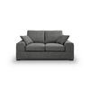 2-SITZER-SOFA Flachgewebe Grau  - Schwarz/Grau, Basics, Holz/Textil (182/93cm) - MID.YOU