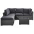 LOUNGEGARNITUR 15-teilig 211/215/ cm - Klar/Dunkelgrau, Design, Glas/Kunststoff (211/215/cm) - Ambia Garden LOUNGEGARNITUR 15-teilig 211/215/ cm - Klar/Dunkelgrau, Design, Glas/Kunststoff (211/215/cm) - Ambia Garden