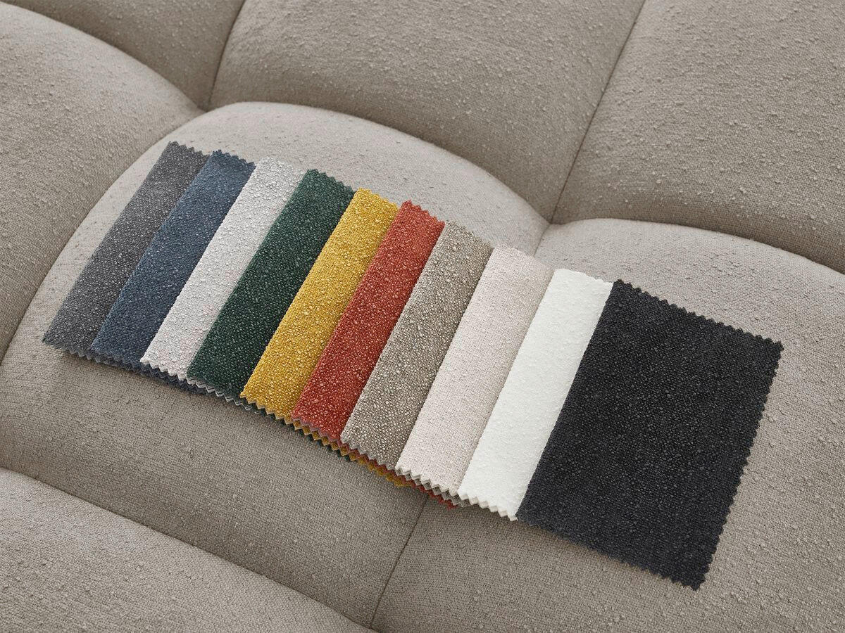 ECKSOFA Ottomane links  EVEREST Taupe Struktur  - Taupe/Schwarz, MODERN, Kunststoff/Textil (352/210cm) - Livetastic