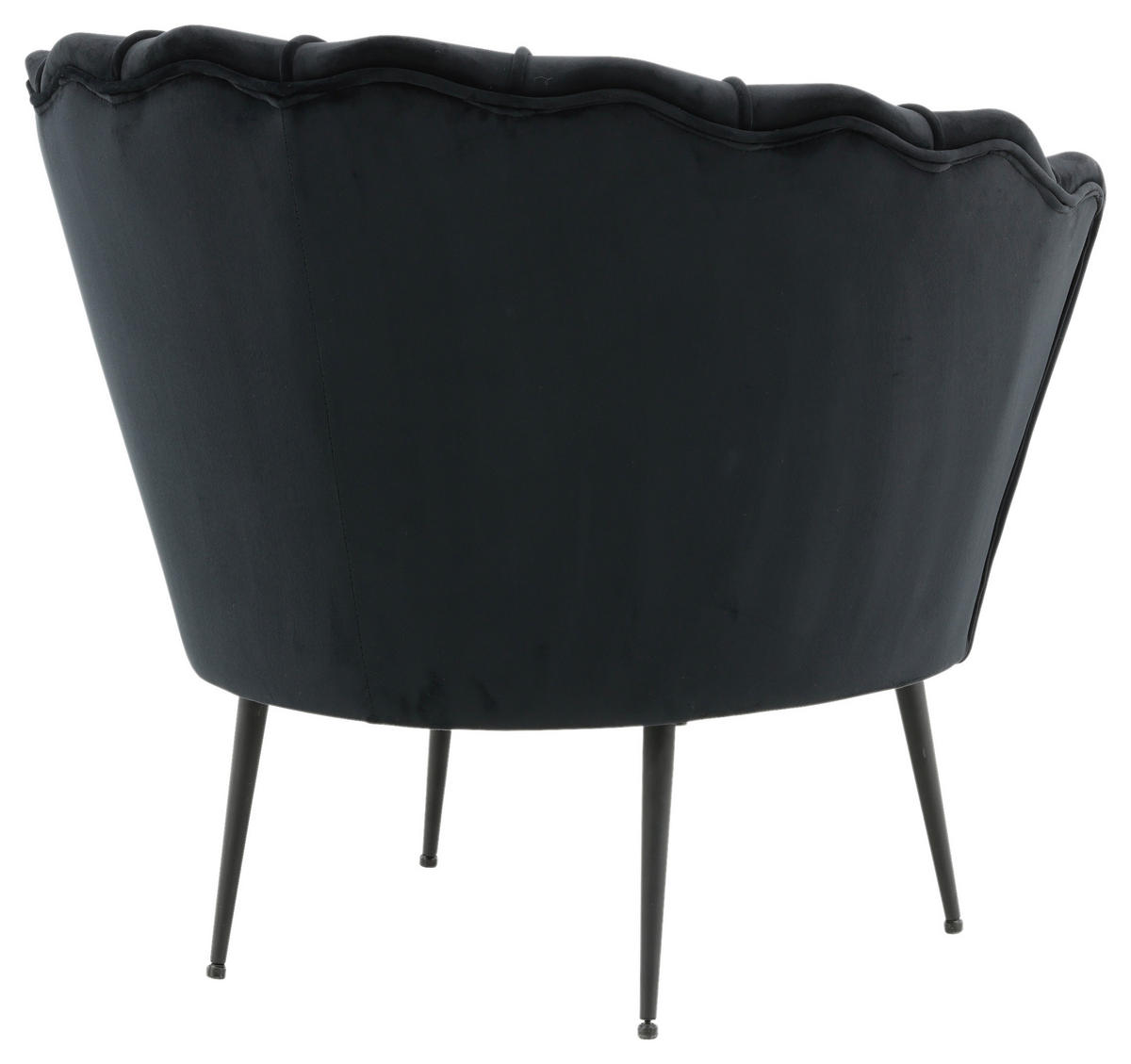 SESSEL in Schwarz  - Schwarz, Design, Textil/Metall (83/76/77cm) - Livetastic