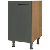 SPÜLENUNTERSCHRANK 45/87/56 cm  in Grün, Eichefarben  - Eichefarben/Schwarz, MODERN, Holzwerkstoff/Metall (45/87/56cm) - Nobilia