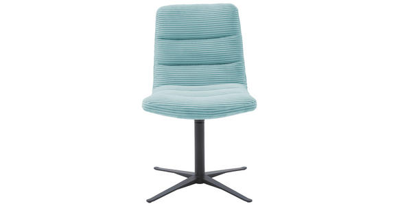 STUHL - Petrol/Schwarz, Design, Textil/Metall (52/88/66cm) - Dieter Knoll