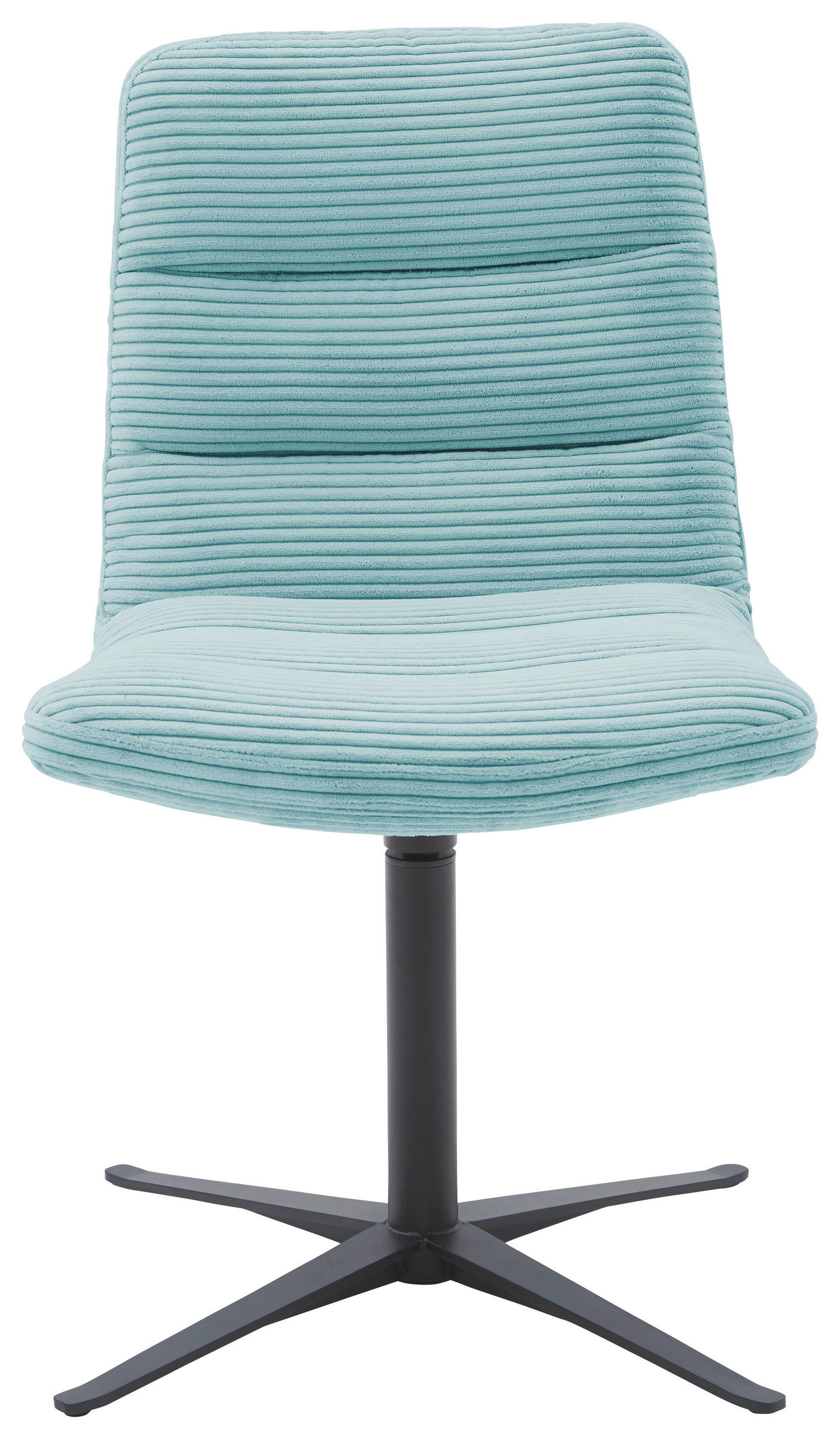 STUHL  in Cord Textil  - Petrol/Schwarz, Design, Textil/Metall (52/88/66cm) - Dieter Knoll