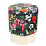 HOCKER Samt Multicolor, Schwarz - Messingfarben/Multicolor, Trend, Textil/Metall (35/42cm) - Kare-Design