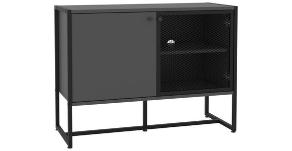 SIDEBOARD 100/75/41 cm  - Anthrazit/Schwarz, MODERN, Holzwerkstoff/Metall (100/75/41cm) - Novel