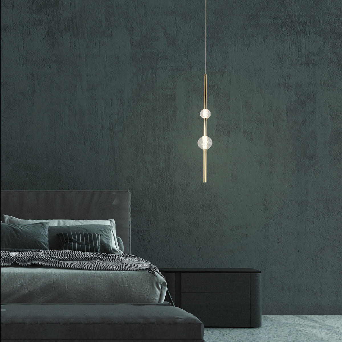 LED-HÄNGELEUCHTE 8/8/120 cm    - Goldfarben, Konventionell, Metall (8/8/120cm)