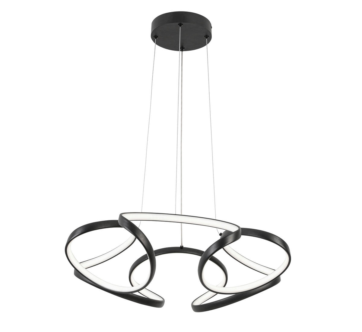 LED-HÄNGELEUCHTE Elio 60/120 cm   - Schwarz, Design, Kunststoff/Metall (60/120cm) - Novel