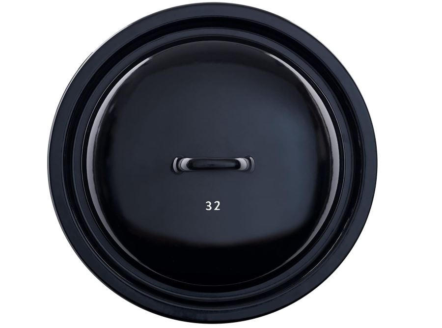 TOPFDECKEL 32 cm  - Schwarz, Basics, Metall (32cm) - Riess