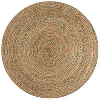 HANDWEBTEPPICH 180 cm Jute Circles Naturfarben  - Naturfarben, KONVENTIONELL, Textil (180cm)