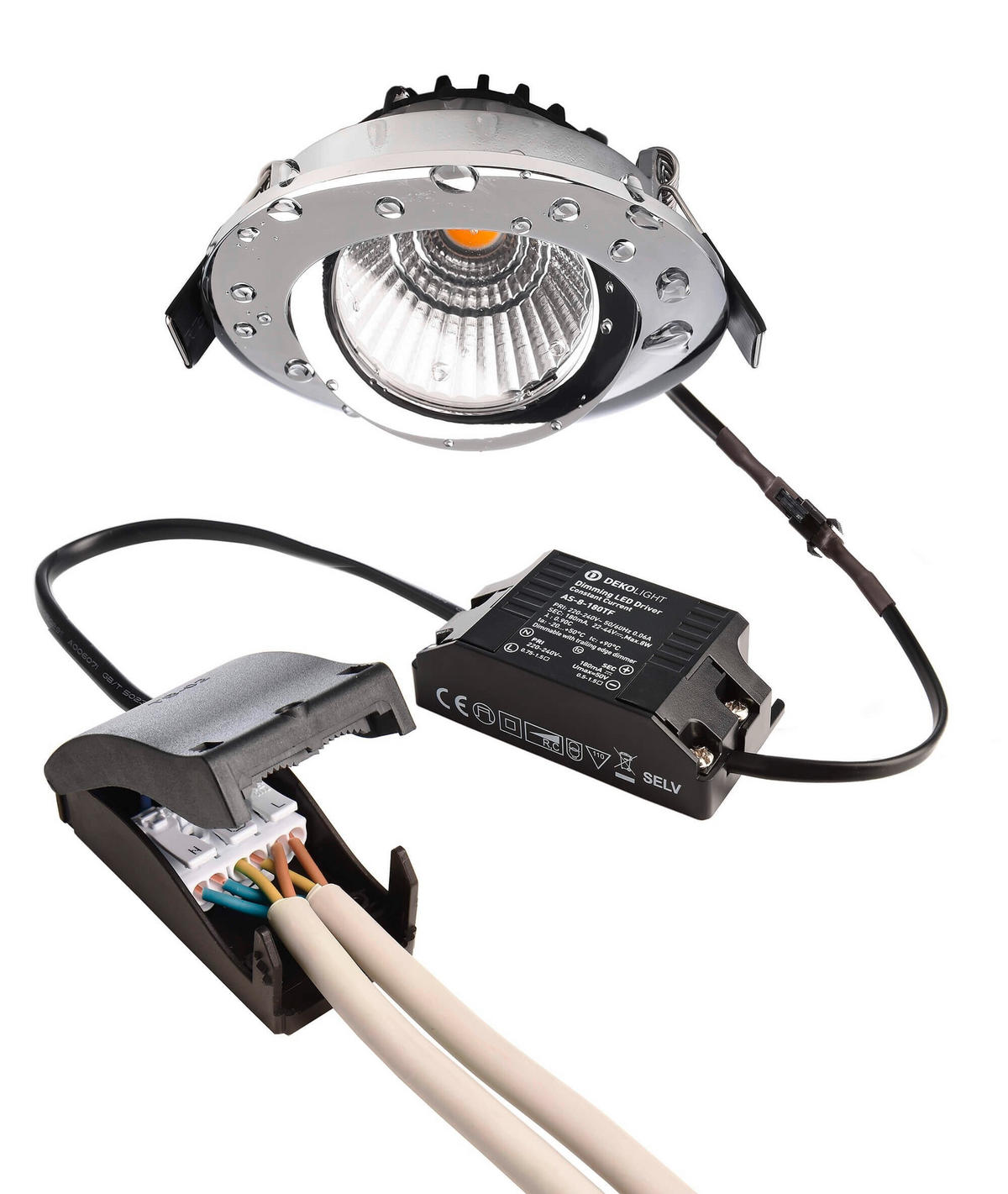 LED-EINBAUSPOT - Chromfarben, Konventionell, Metall (8,2/8,2/4,1cm)