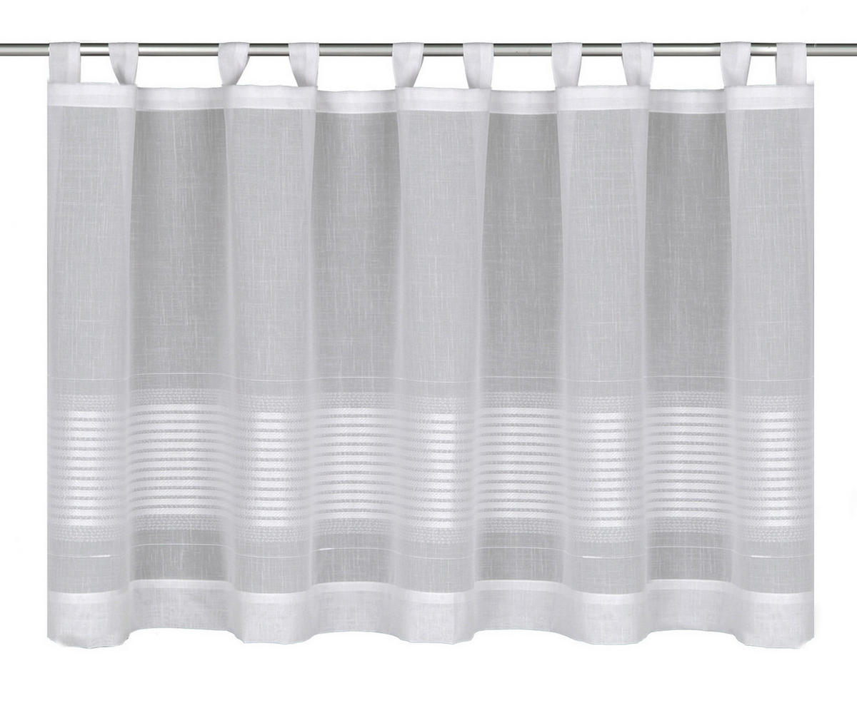 KURZGARDINE  145/60 cm  - Weiß, Basics, Textil (145/60cm)