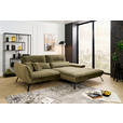 ECKSOFA Olivgrün Webstoff  - Schwarz/Olivgrün, KONVENTIONELL, Textil/Metall (273/191cm) - Carryhome