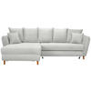 ECKSOFA in Webstoff Creme  - Eichefarben/Creme, Konventionell, Holz/Textil (284/162cm) - Carryhome