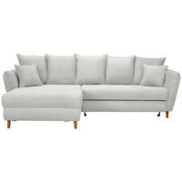 ECKSOFA in Webstoff Creme  - Eichefarben/Creme, Konventionell, Holz/Textil (284/162cm) - Carryhome