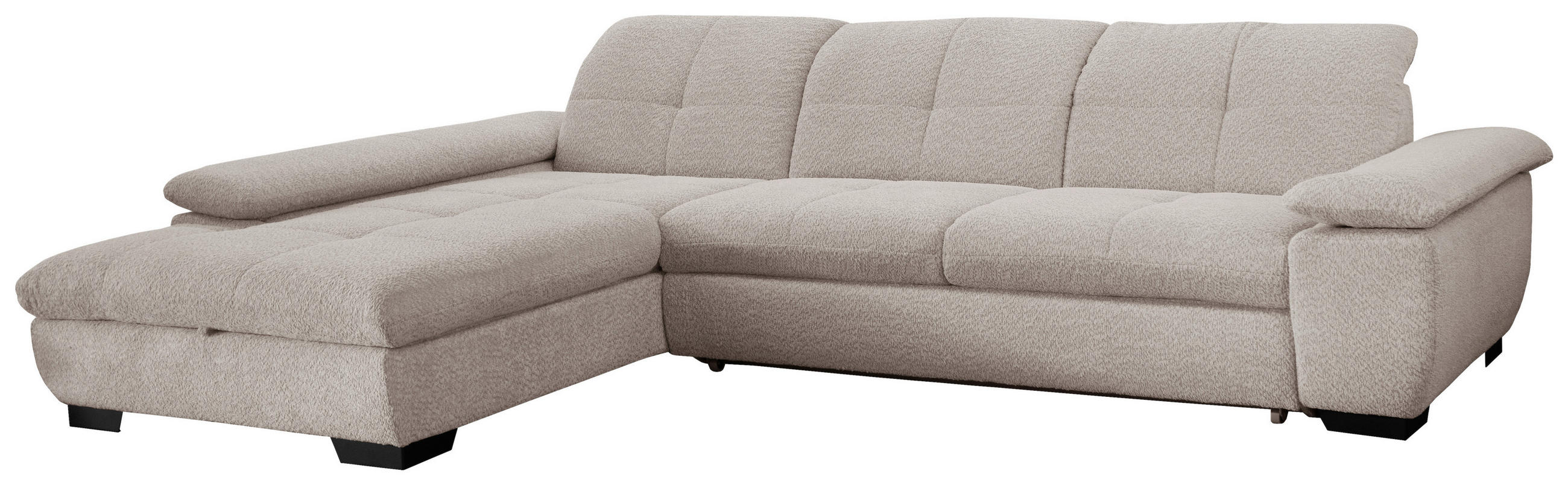 SAROKGARNITÚRA textil bézs  - bézs/fekete, Design, textil/fém (204/297cm) - Xora