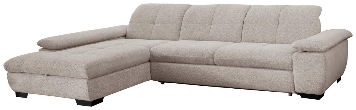 SAROKGARNITÚRA textil bézs  - bézs/fekete, Design, textil/fém (204/297cm) - Xora