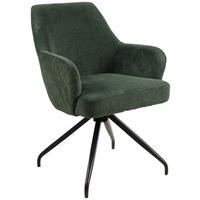 ARMLEHNSTUHL  in Eisen Cord  - Schwarz/Grün, MODERN, Holz/Textil (57/86/65cm) - MID.YOU