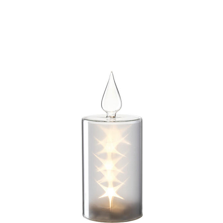 LED SVEĆA  bela  - bela, Osnovno, metal/plastika (9,00/21,00/9,00cm) - Leonardo