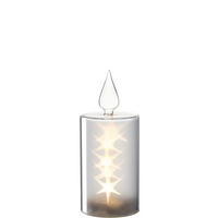 LED SVEĆA  bela  - bela, Osnovno, metal/plastika (9,00/21,00/9,00cm) - Leonardo