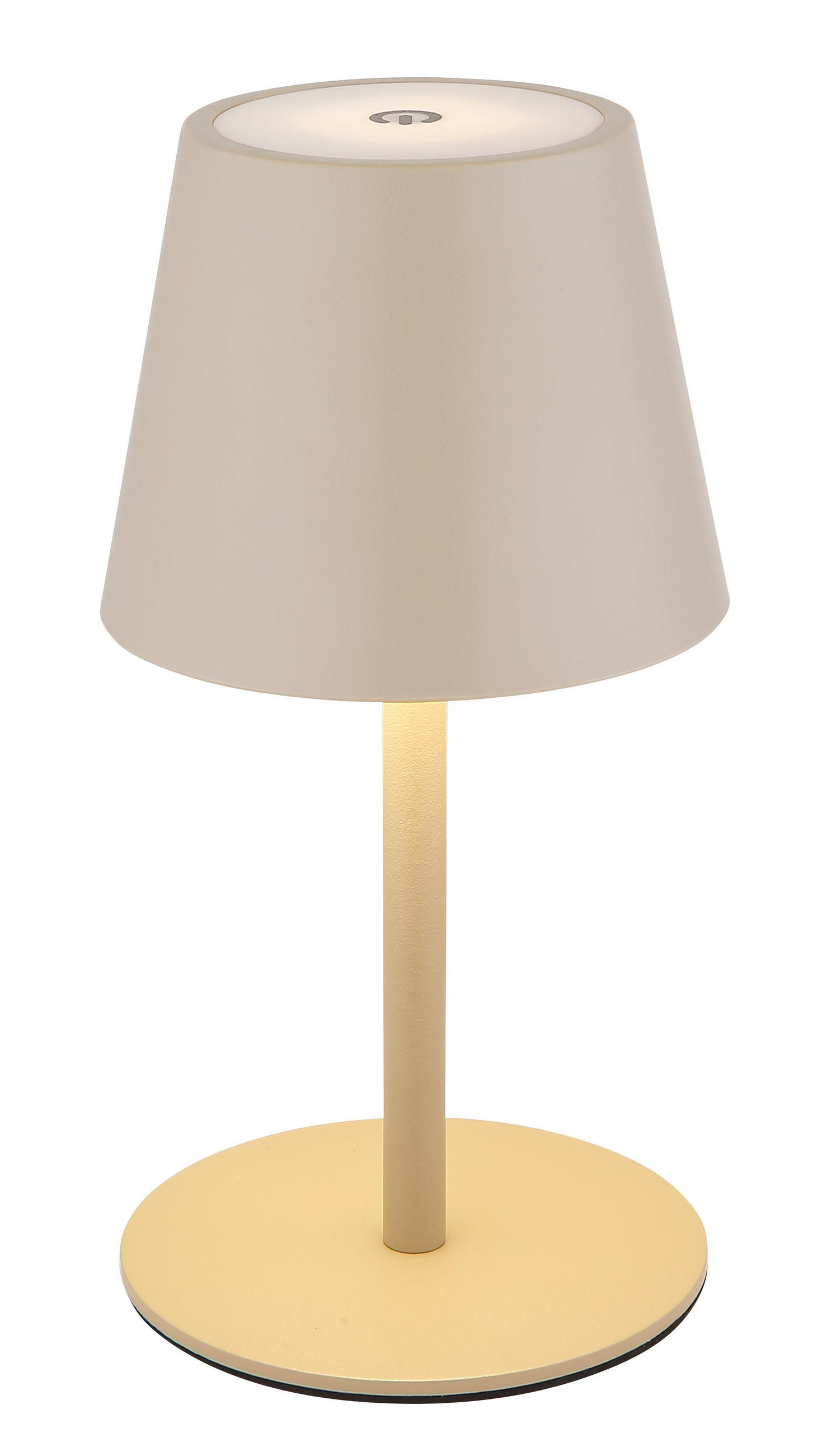 AKKU-TISCHLEUCHTE 11,5/36 cm   - Sandfarben/Opal, Trend, Kunststoff/Metall (11,5/36cm) - Novel