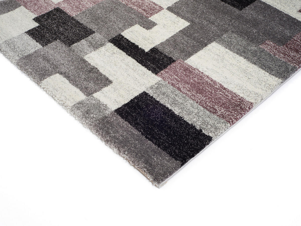 WEBTEPPICH 240/340 cm Astor Grid Grau, Flieder  - Flieder/Grau, Design, Textil (240/340cm) - Novel