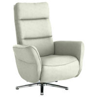 RELAXSESSEL Textil Weiss  - Chromfarben/Weiss, Design, Textil/Metall (78/113/83cm) - Beldomo Speed