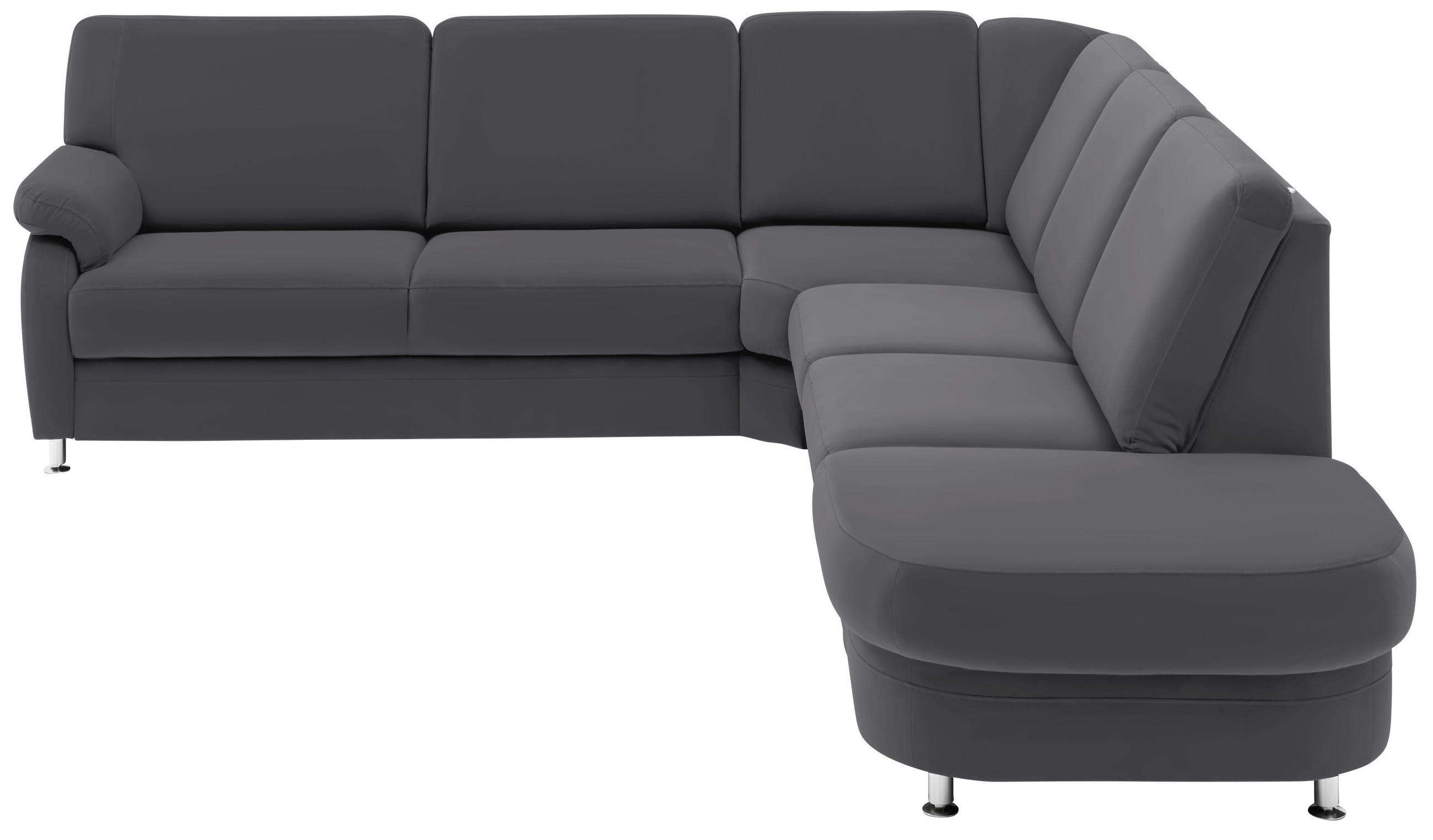 ECKSOFA in Flachgewebe Grau  - Alufarben/Grau, Konventionell, Textil/Metall (269/287cm) - Beldomo System