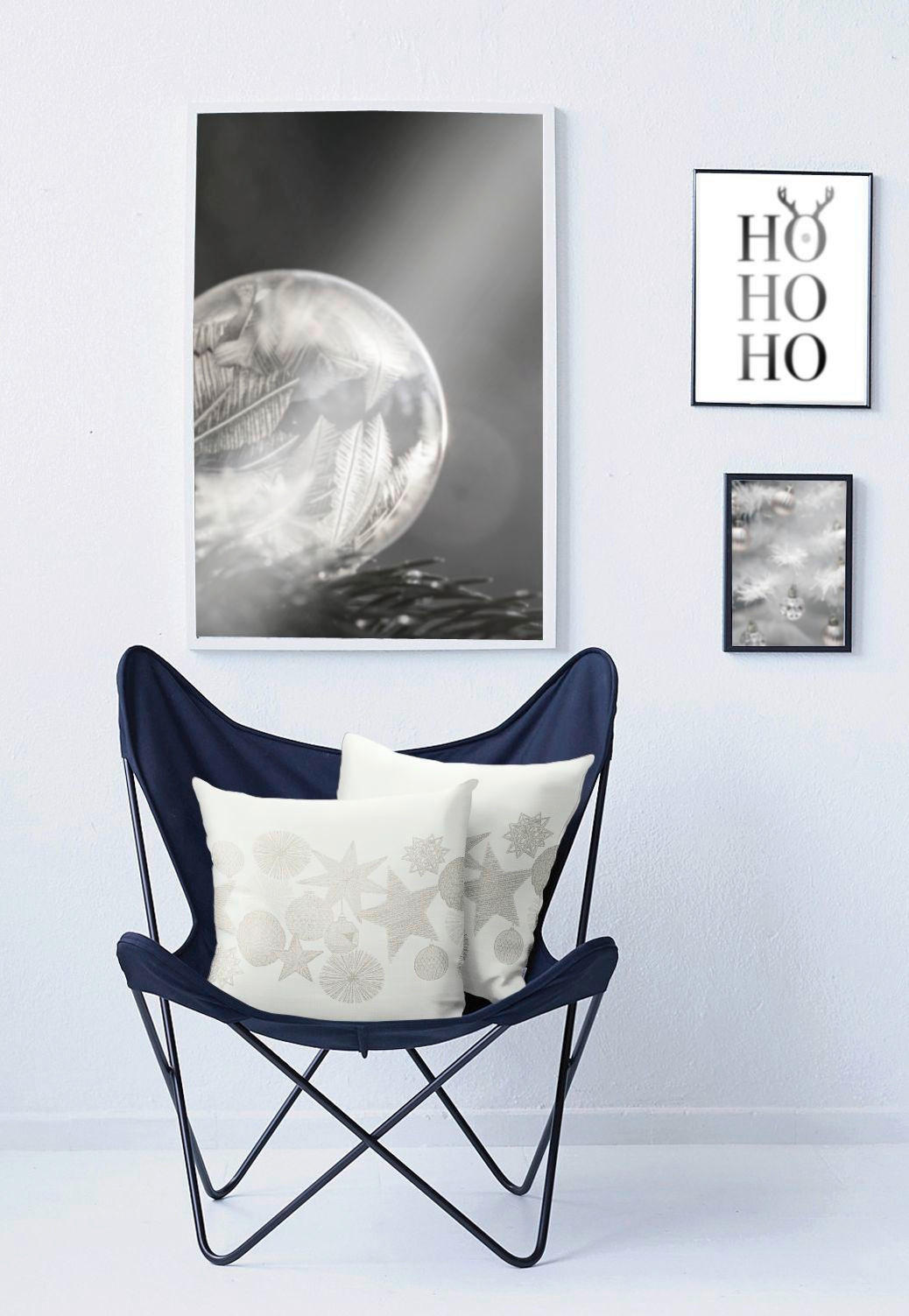 KISSENHÜLLE Christmas Glam - Goldfarben/Naturfarben, Basics, Textil (49x49cm) - X-Mas