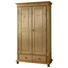 GARDEROBENSCHRANK Pinie massiv lasiert Naturfarben - Messingfarben/Naturfarben, Design, Holz/Metall (108/199/58cm) - Landscape