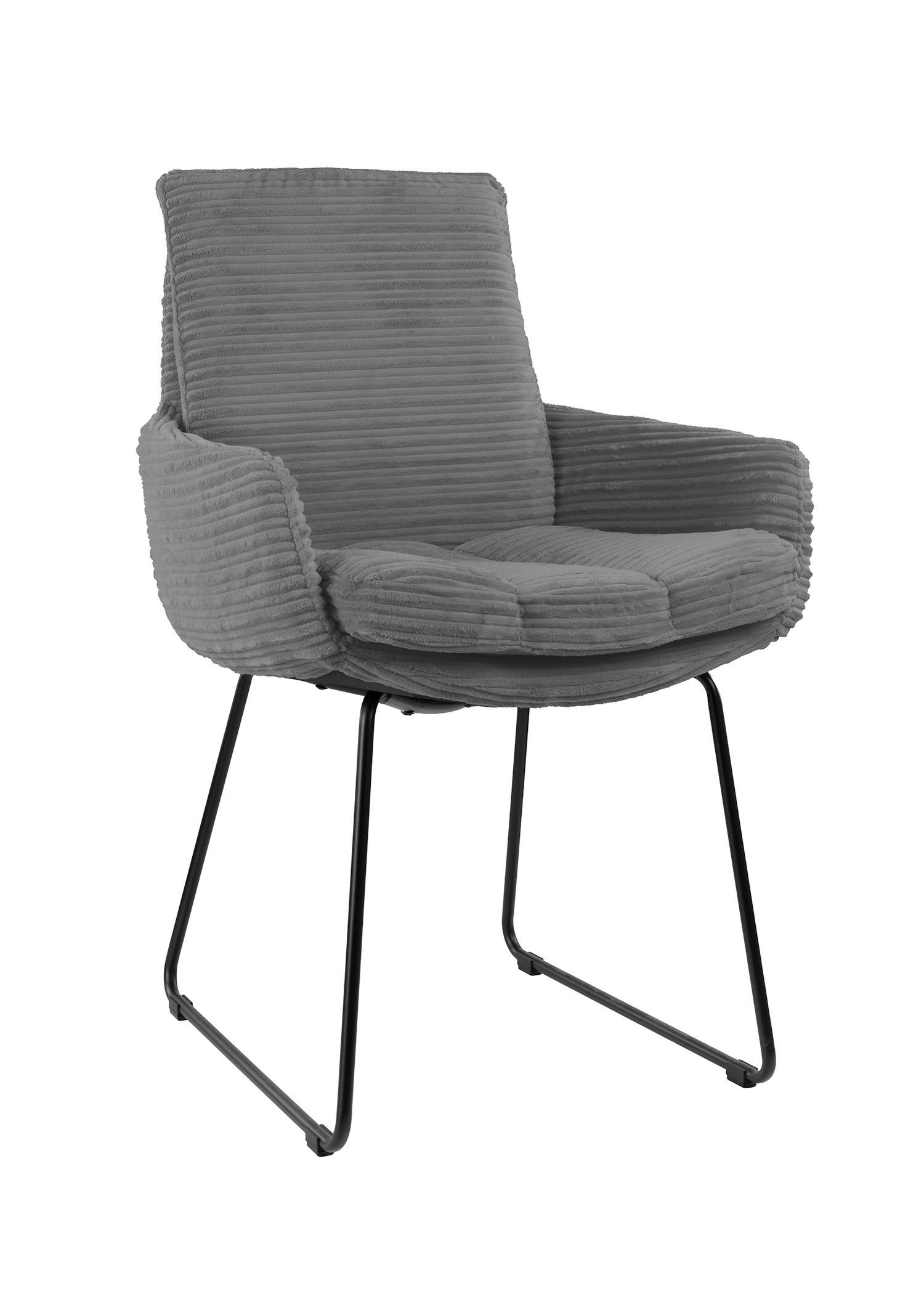 Valdera Armlehnstuhl Dunkelgrau 60x91x62 cm