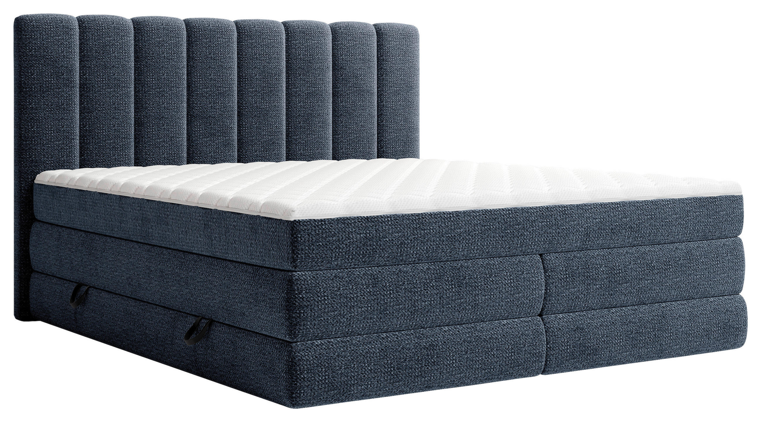 Carryhome Boxspringbett Dunkelblau 140x200 cm