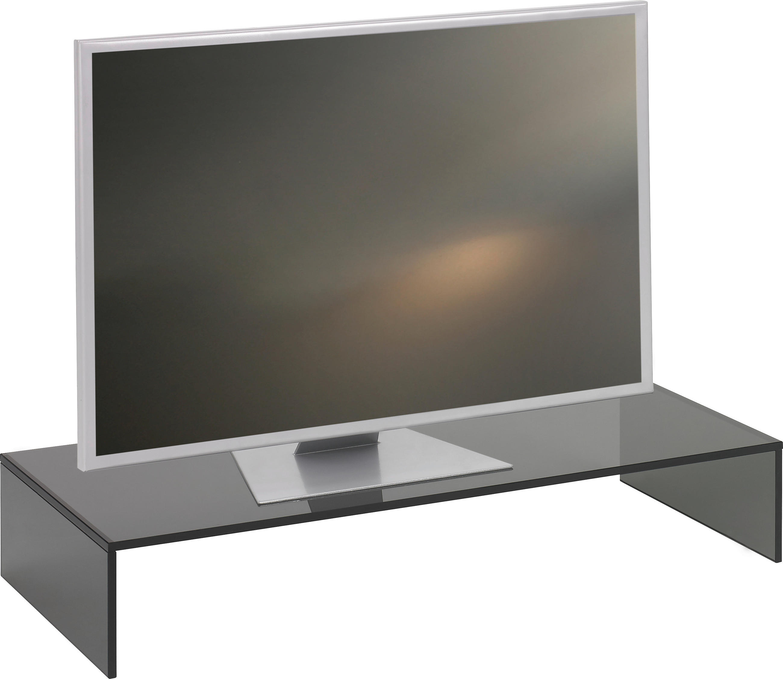 TV-AUFSATZ  Glas  Grau  - Grau, Design, Glas (80/14/35cm) - Xora