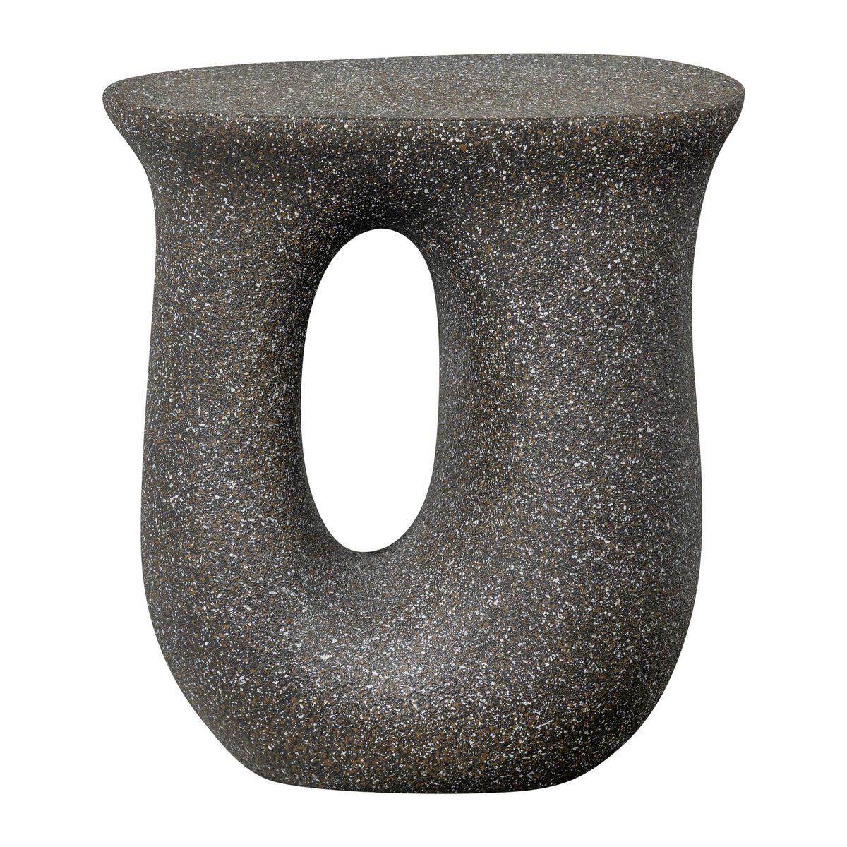 BEISTELLTISCH 42/33/45 cm Moson Schwarz organisch  - Schwarz, Design, Keramik/Metall (42/33/45cm) - Livetastic