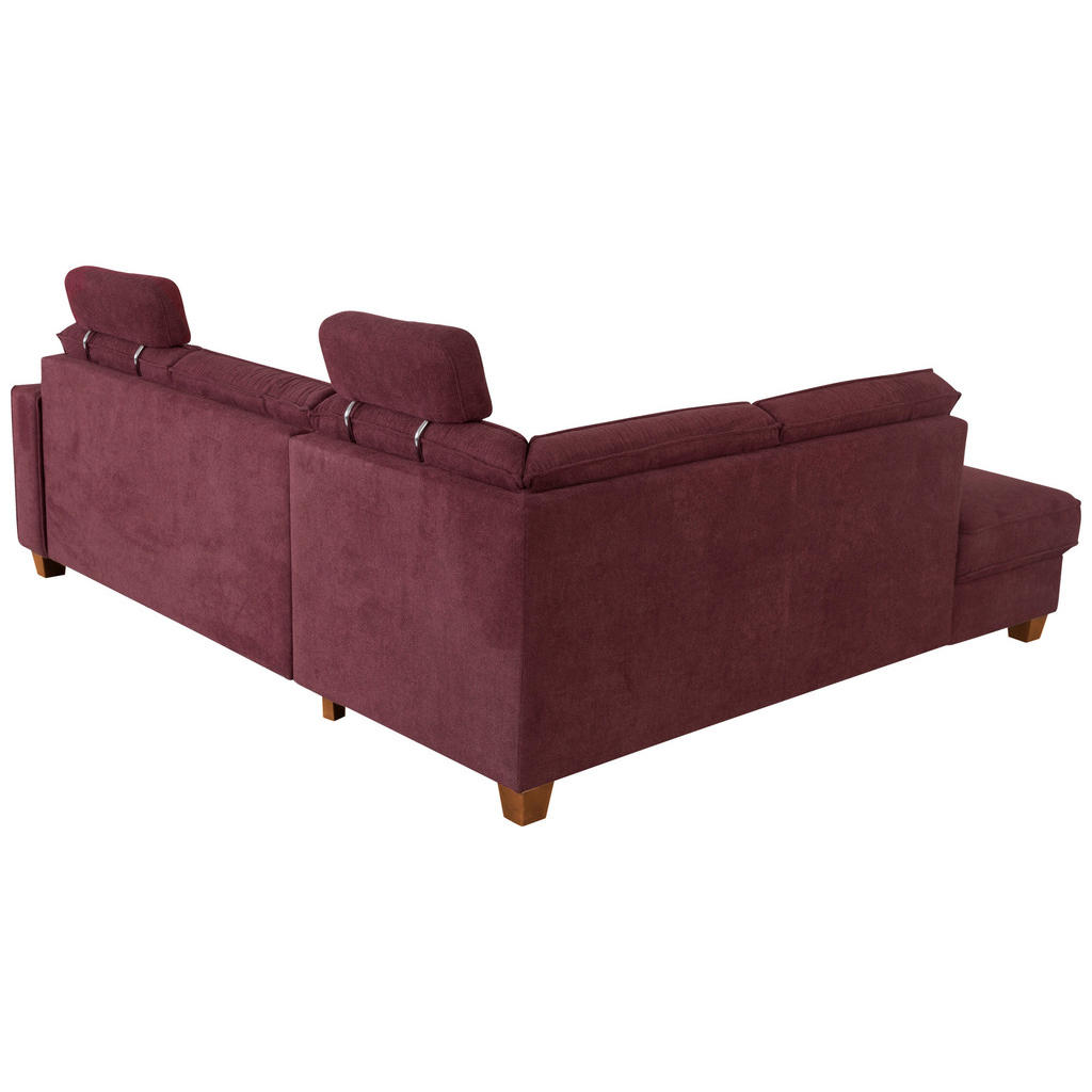 Thumbnail - Sit & More Ecksofa, Dunkelrot, Textil, Buche, massiv, 5,5-Sitzer, Ottomane links, L-Form, 236x213 cm, Goldenes M, DGM-Kl...