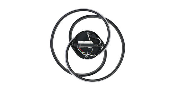 LED-DECKENLEUCHTE 48/52/23 cm   - Schwarz/Weiß, Design, Kunststoff/Metall (48/52/23cm) - Novel