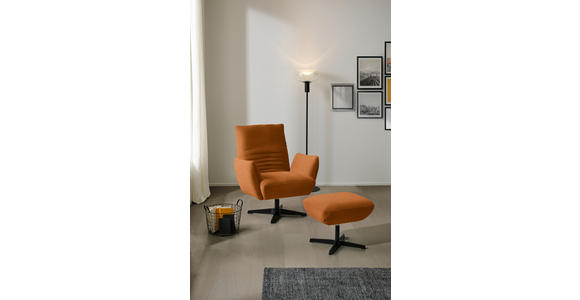 SESSEL in Teddystoff Cognac  - Cognac/Schwarz, Design, Textil/Metall (60/94/86cm) - Dieter Knoll