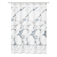 ZAVJESA ZA TUŠ  bijela  MARBLE  - bijela, Basics, tekstil/plastika (180/200cm) - Kleine Wolke