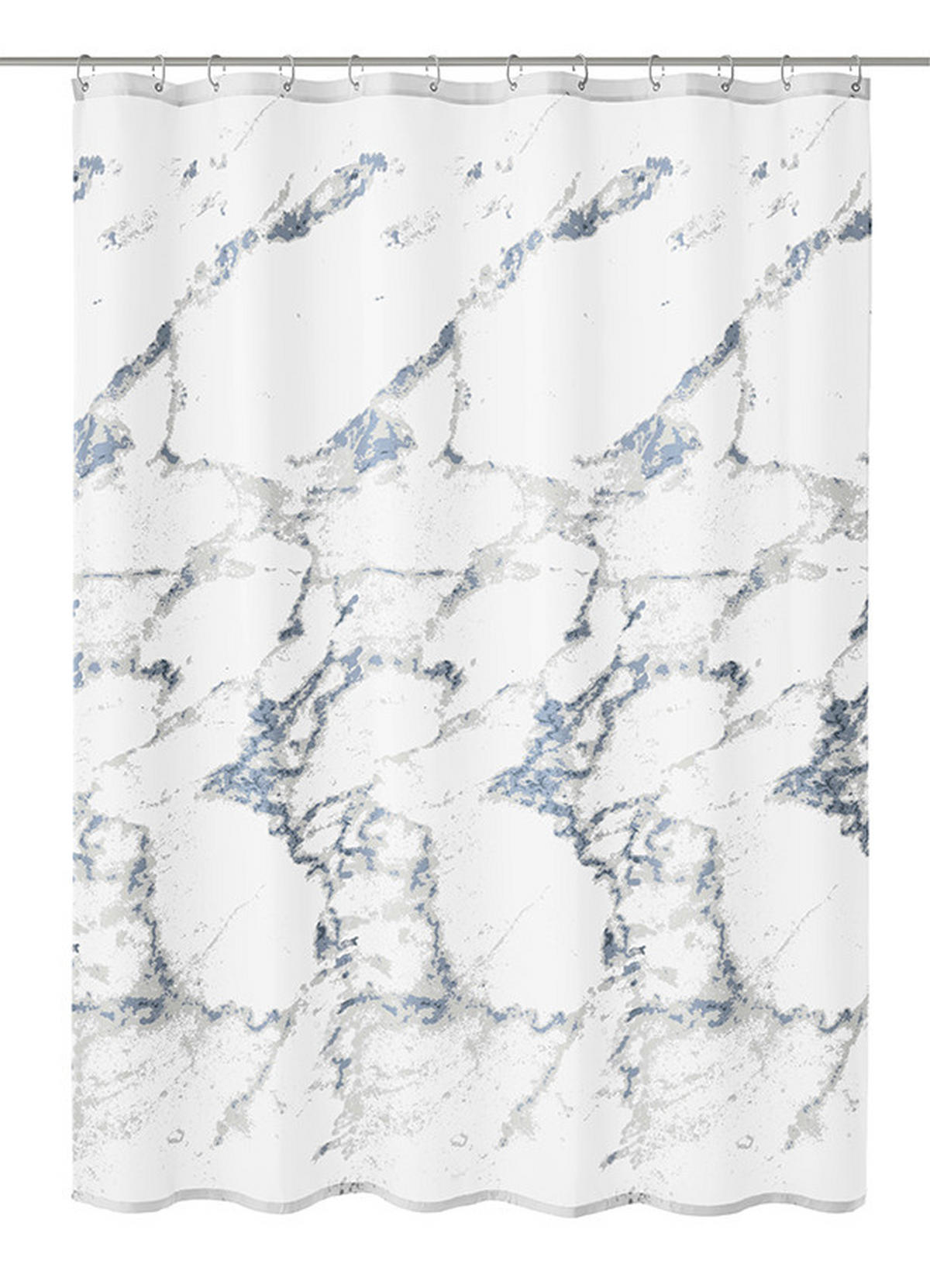 ZAVJESA ZA TUŠ  bijela  MARBLE  - bijela, Basics, tekstil/plastika (180/200cm) - Kleine Wolke