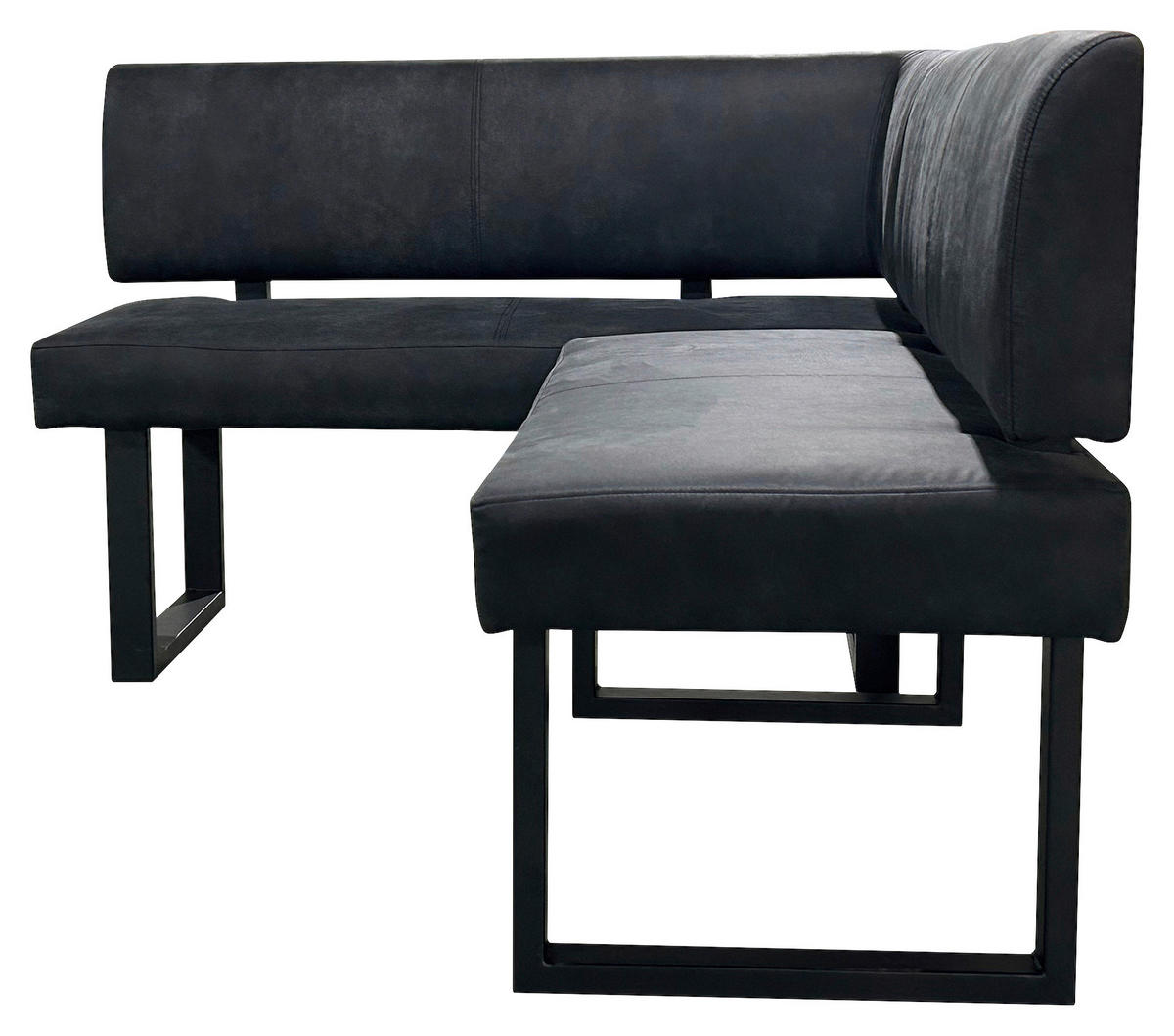ECKBANK 125/181,5 cm  in Anthrazit, Schwarz  - Anthrazit/Schwarz, Design, Textil/Metall (125/181,5cm) - MID.YOU
