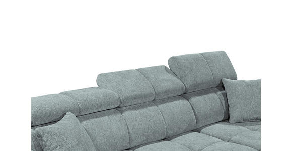 ECKSOFA Hellblau Chenille  - Schwarz/Hellblau, KONVENTIONELL, Kunststoff/Textil (268/172cm) - Carryhome