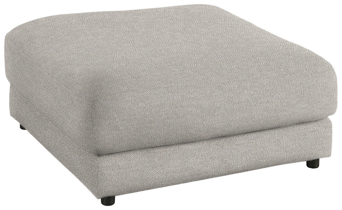 HOCKER in Textil Hellgrau  - Hellgrau/Schwarz, Design, Kunststoff/Textil (100/86/100cm) - Lomoco