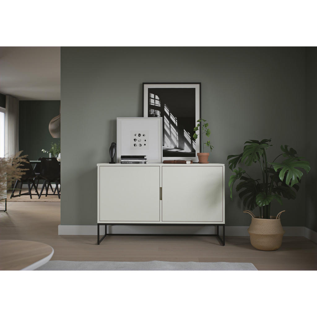 Thumbnail - Kommode Lipp, Weiß, Holzwerkstoff, 2 Fächer, 118x76x43 cm, Typenauswahl, Beimöbel erhältlich, Garderobe, Garderoben Komm...