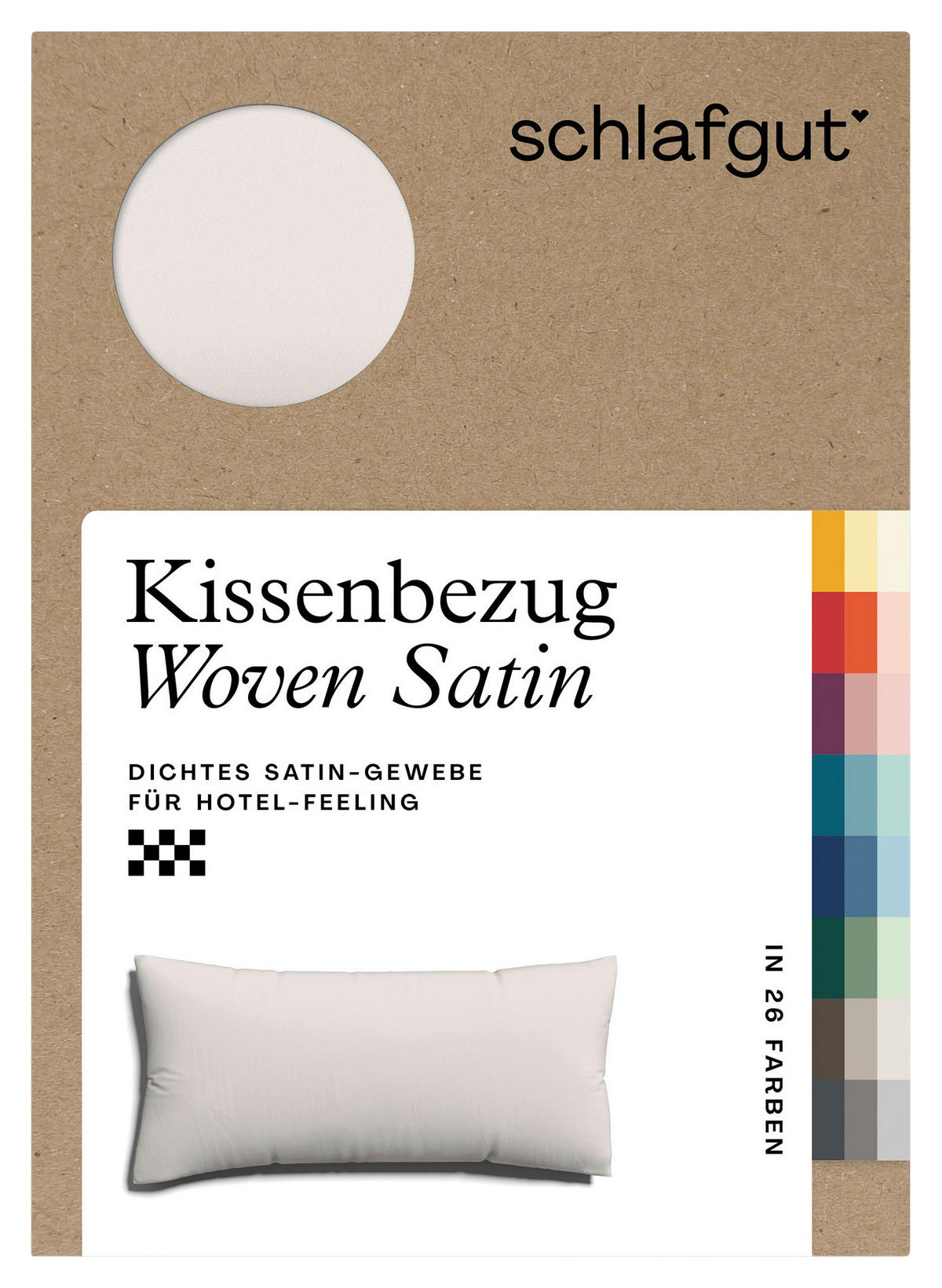 KOPFKISSENBEZUG WOVEN SATIN 40/80 cm  - Beige, Basics, Textil (40/80cm) - Schlafgut