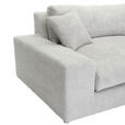 BIGSOFA Struktur, Bouclé Greige  - Greige/Schwarz, MODERN, Kunststoff/Textil (240/76/125cm) - Landscape
