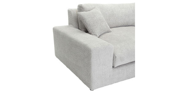 BIGSOFA Struktur, Bouclé Greige  - Greige/Schwarz, MODERN, Kunststoff/Textil (240/76/125cm) - Landscape