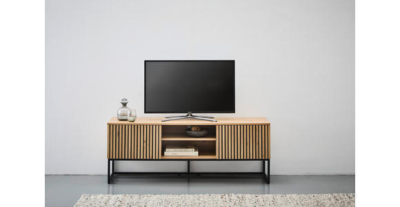 LOWBOARD Bueno  in 160/60/40 cm  - Schwarz/Eiche Artisan, MODERN, Holzwerkstoff/Metall (160/60/40cm) - Xora