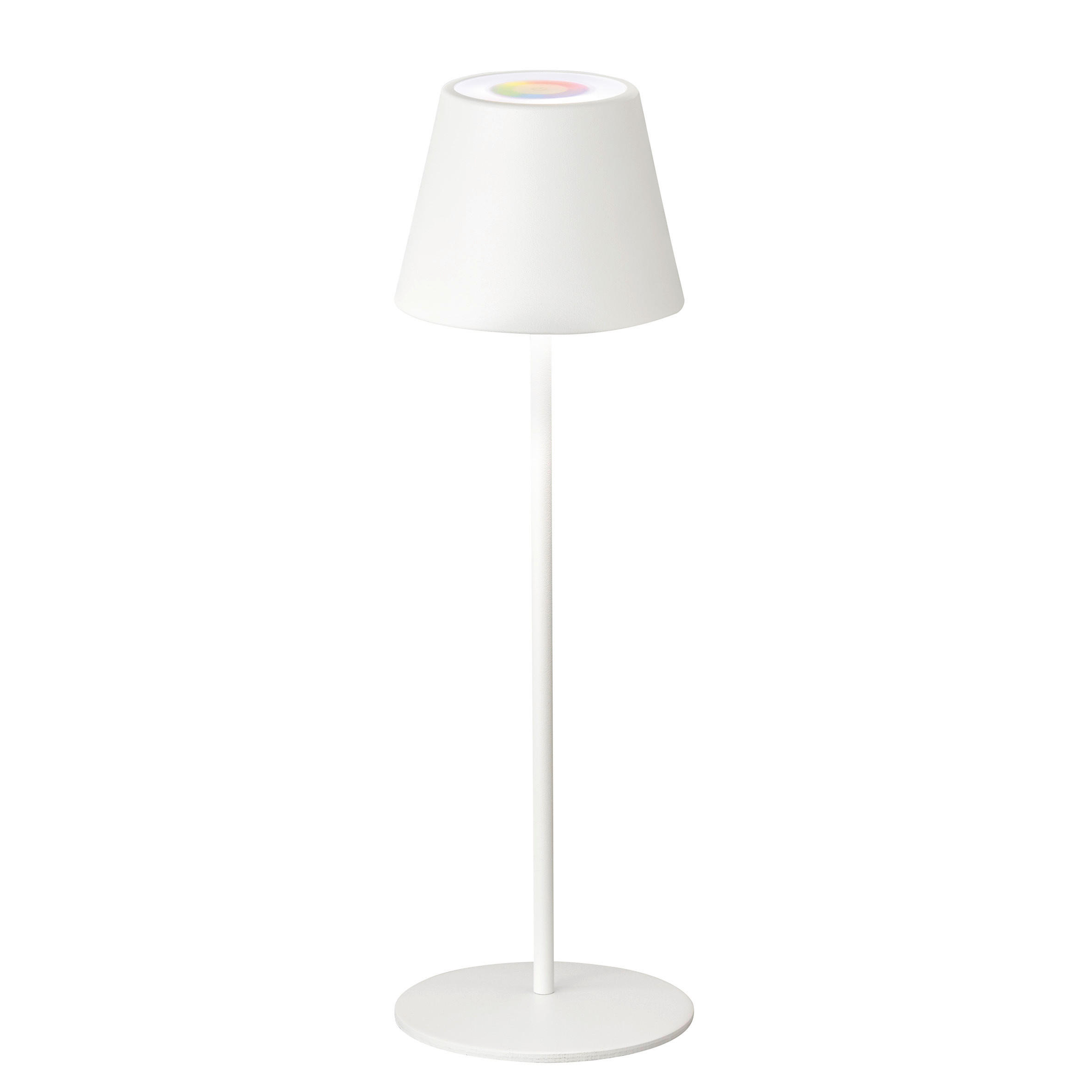 XXXLutz Akku-Tischleuchte Cosenza Weiß, Sand 38 cm